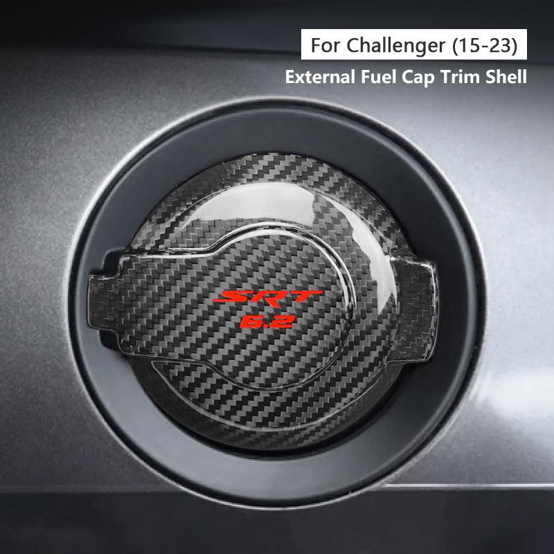 Carbon Fibre Fuel Cap Trim Shell Pou Dodge Challenger
